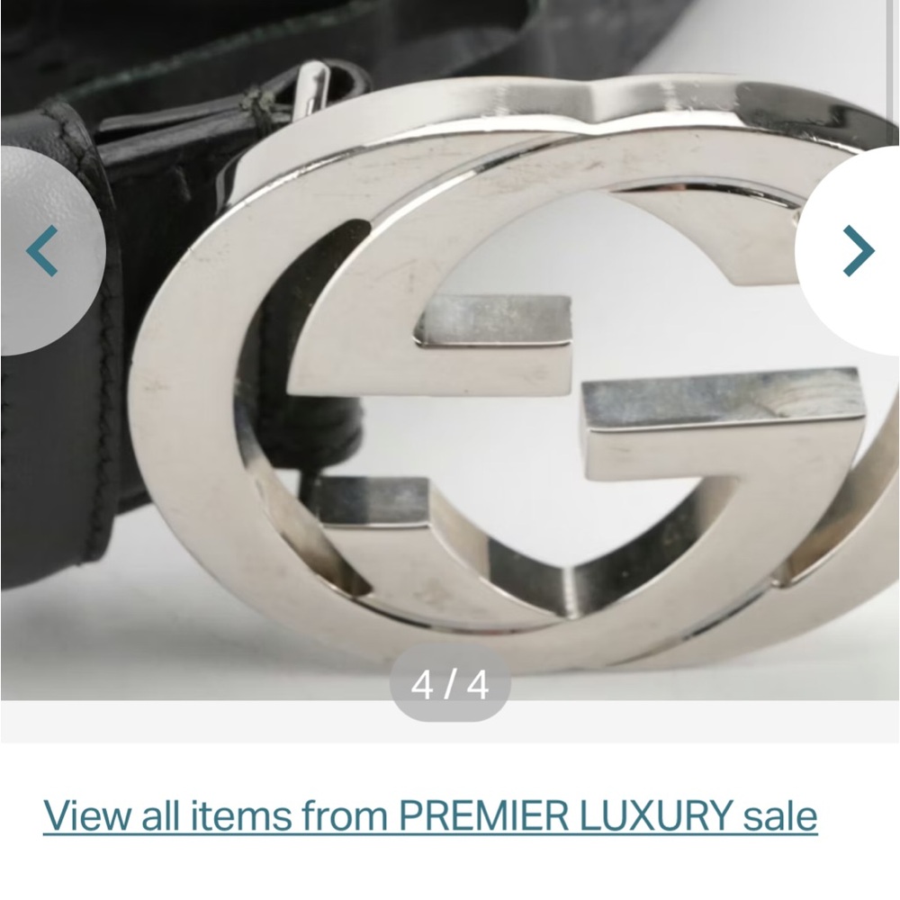 Gucci Black Belt with Silver Buckle